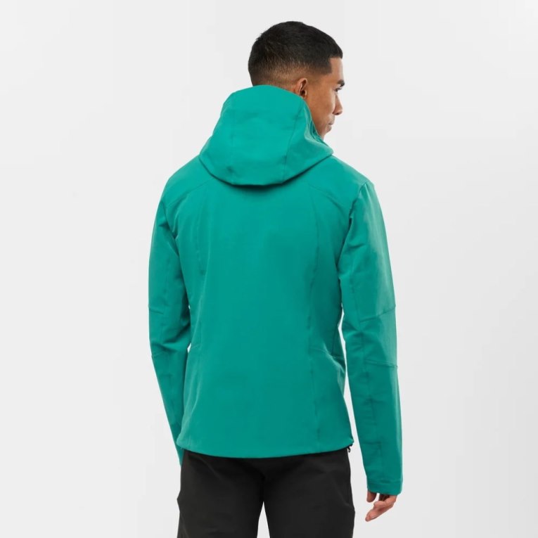 Turquoise Salomon Outpeak Softshell Full Zip Men's Jackets | PH 30965J